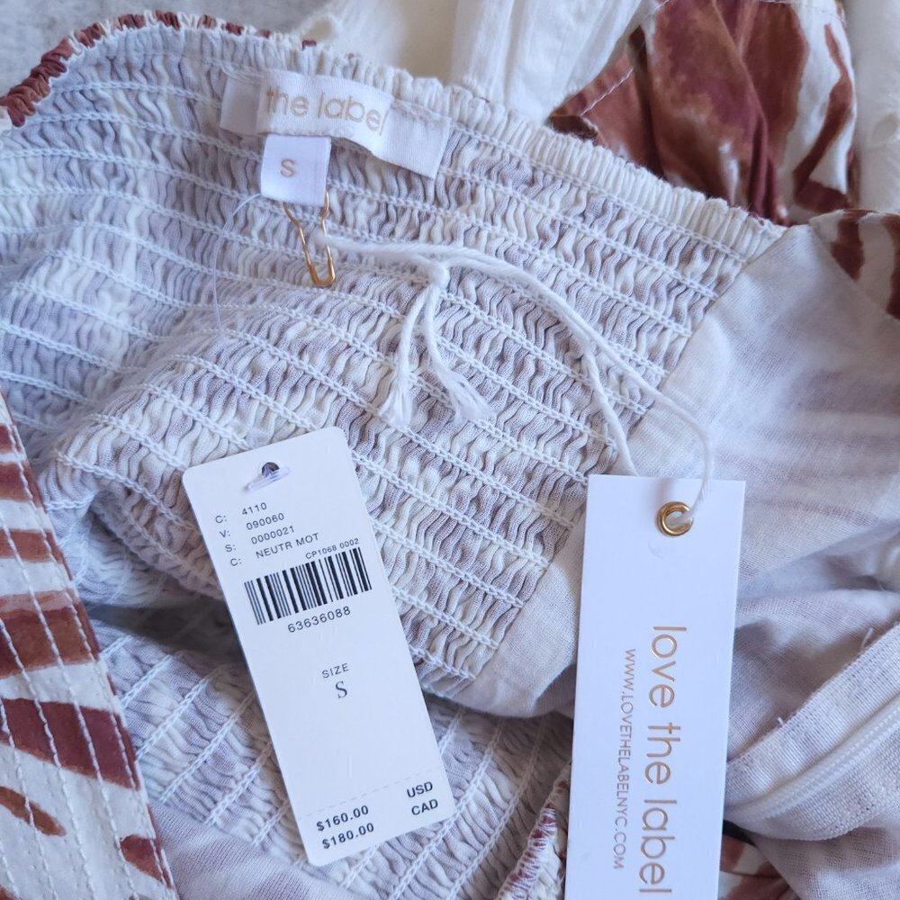 Anthropologie Love the Label eyelet smock puff sleeve top - Picture 13 of 16